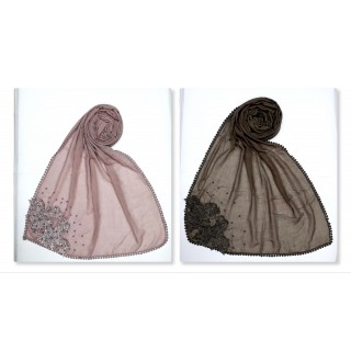 Combo pack- 2 Designer diamond studed stole